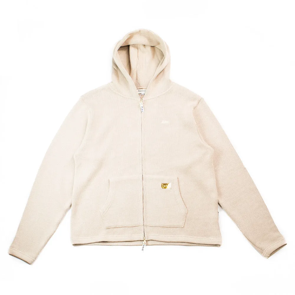 Abc. 123. Knit Mesh Zip Up Hoodie (Ecru)