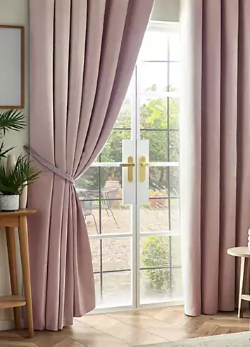 Alan Symonds Chenille Pair of Blackout Pencil Pleat Curtains | Kaleidoscope