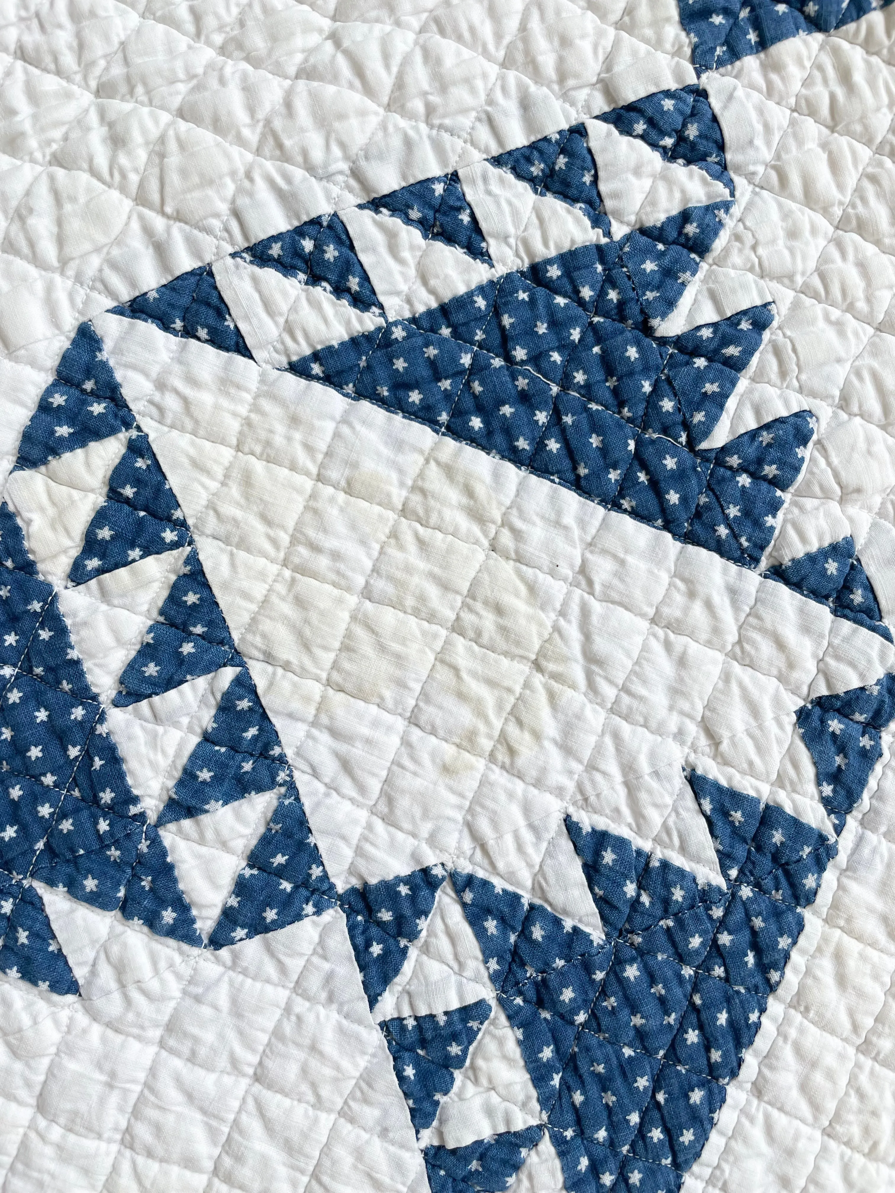 Antique Calico Sawtooth Quilt