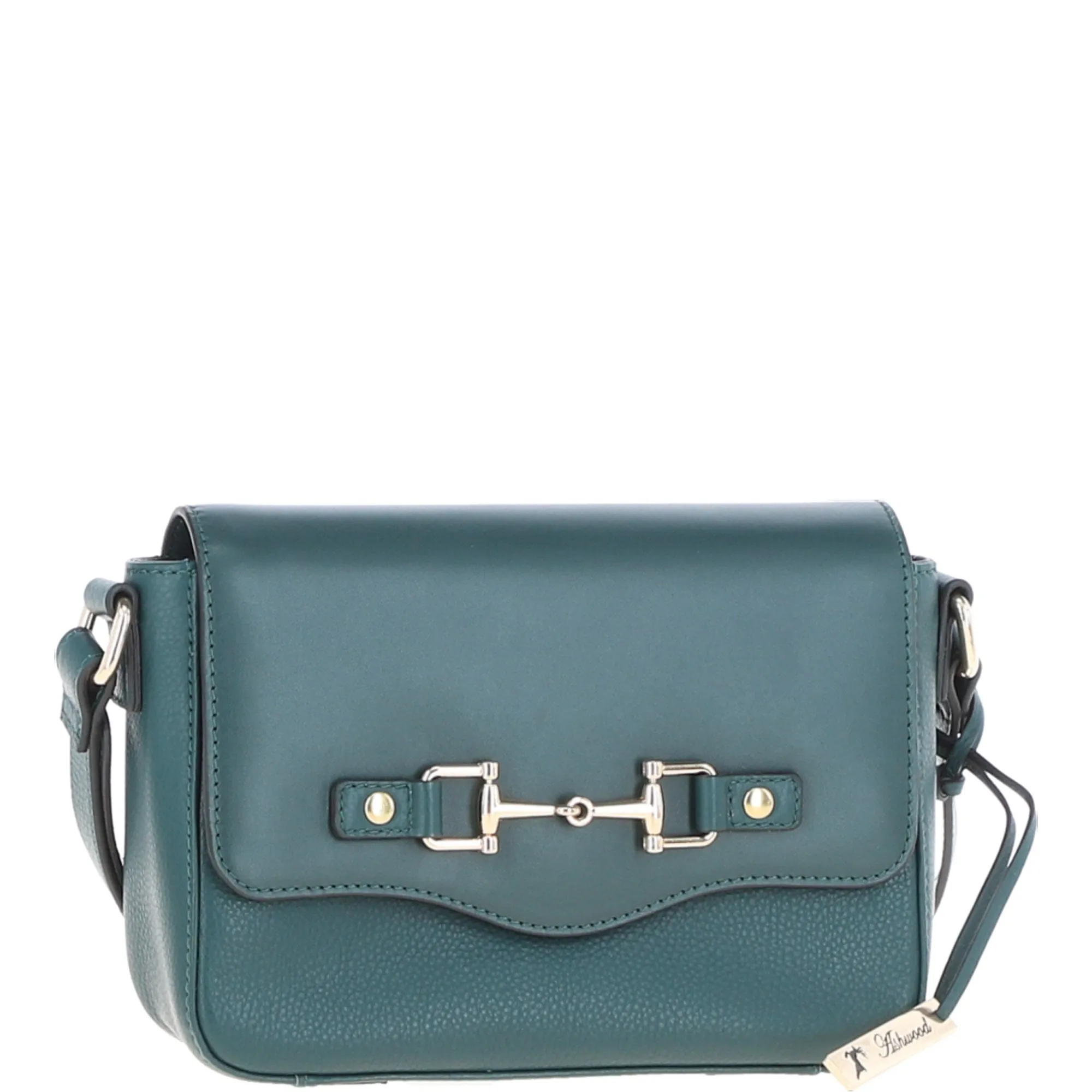 Ashwood Flap Over Leather Crossbody Bag Green: Z-75