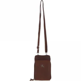 Ashwood Leather Crossbody Smart Phone Bag - Cognac: PH-2