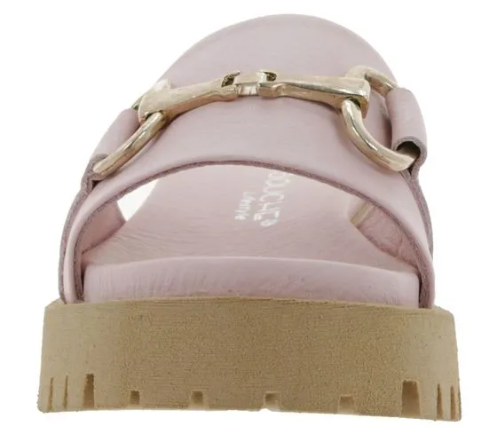 BABOUCHE Lifestyle mules de mujer zapatos de plataforma de moda hechos de cuero napa 130 rosa