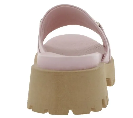 BABOUCHE Lifestyle mules de mujer zapatos de plataforma de moda hechos de cuero napa 130 rosa