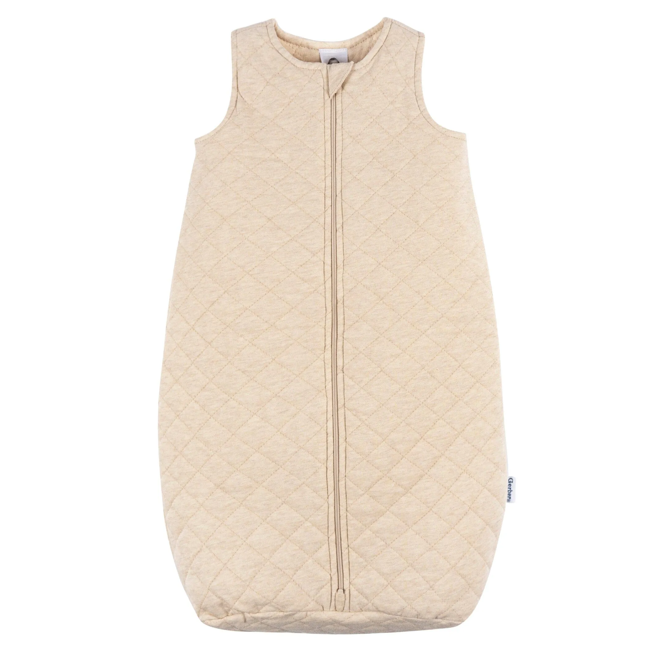 Baby Neutral Oatmeal Heather Quilted Jersey Wearable Blanket