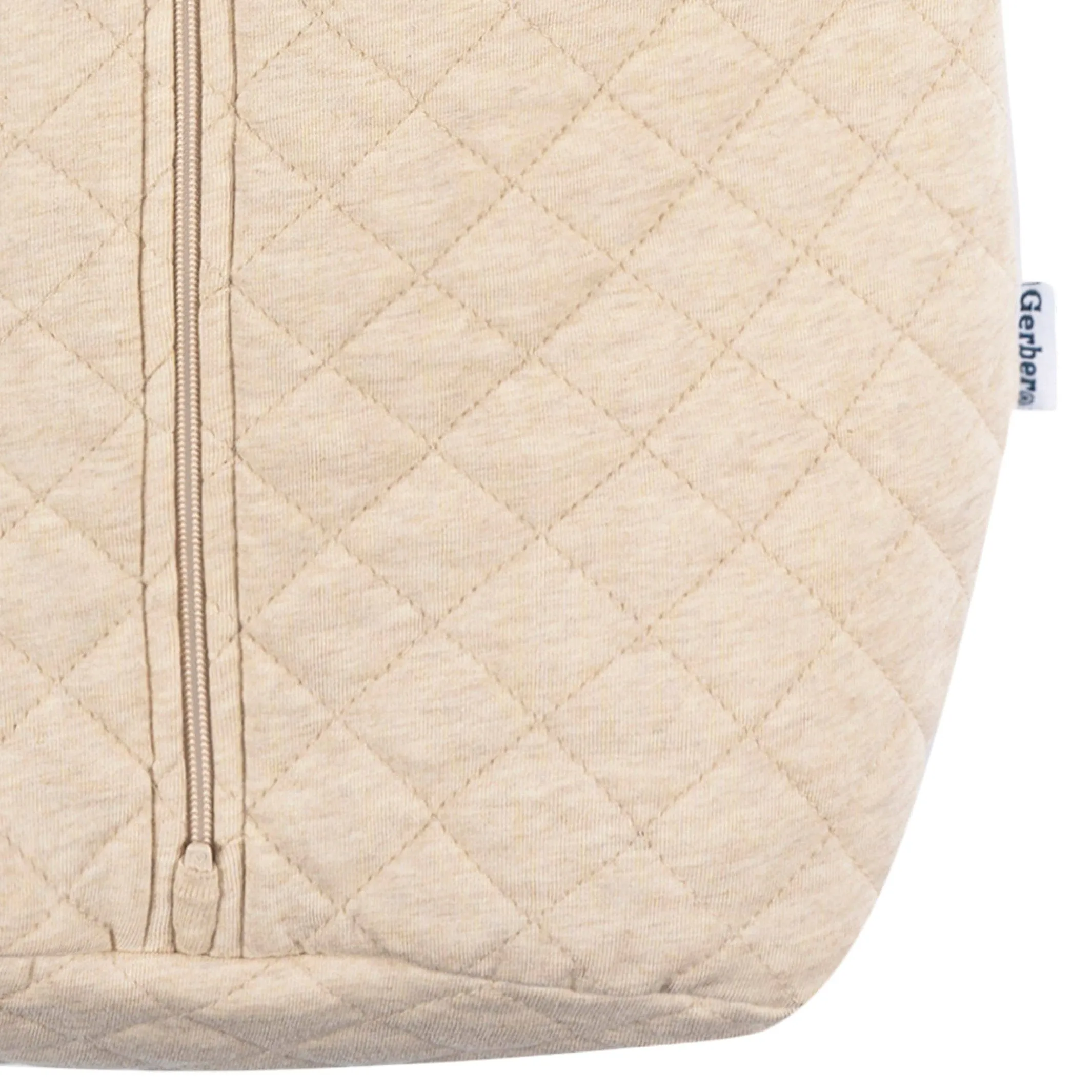 Baby Neutral Oatmeal Heather Quilted Jersey Wearable Blanket