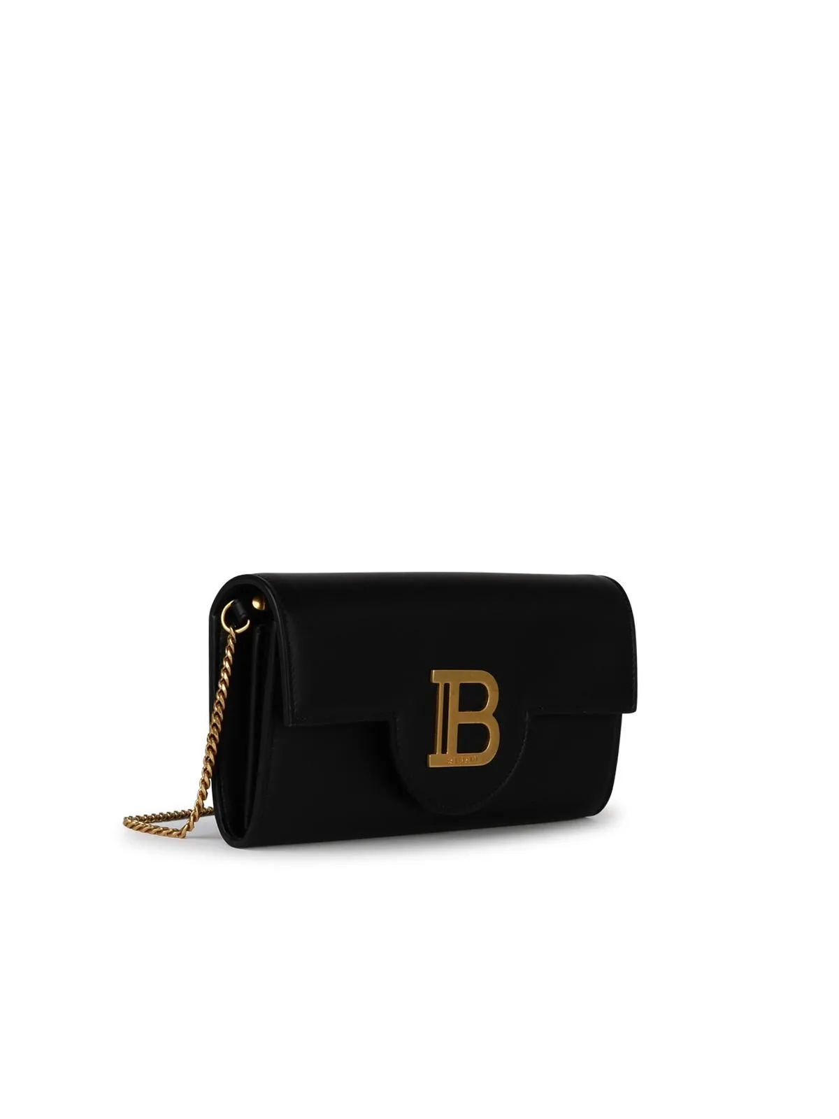 Balmain    Balmain 'B Buzz' Black Lear Crossbody Bag