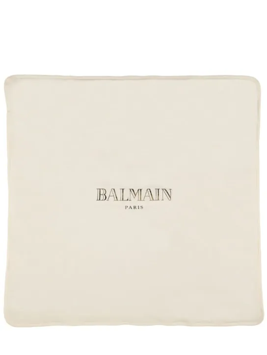 Balmain   Cotton jersey blanket w/ logo 