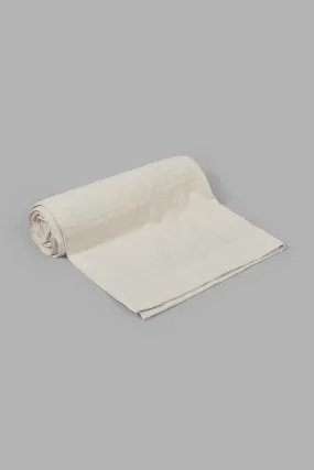 Beige Textured Cotton Bath Sheet