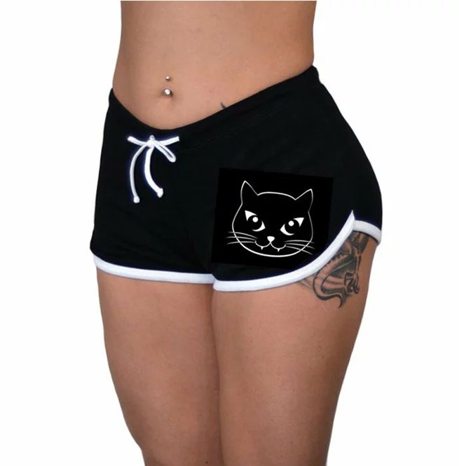 Black Kitty Booty Shorts