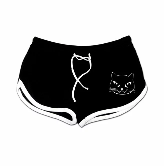 Black Kitty Booty Shorts