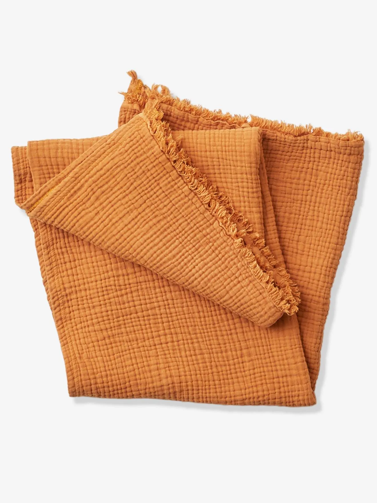 Blanket in Organic Cotton Gauze - brown