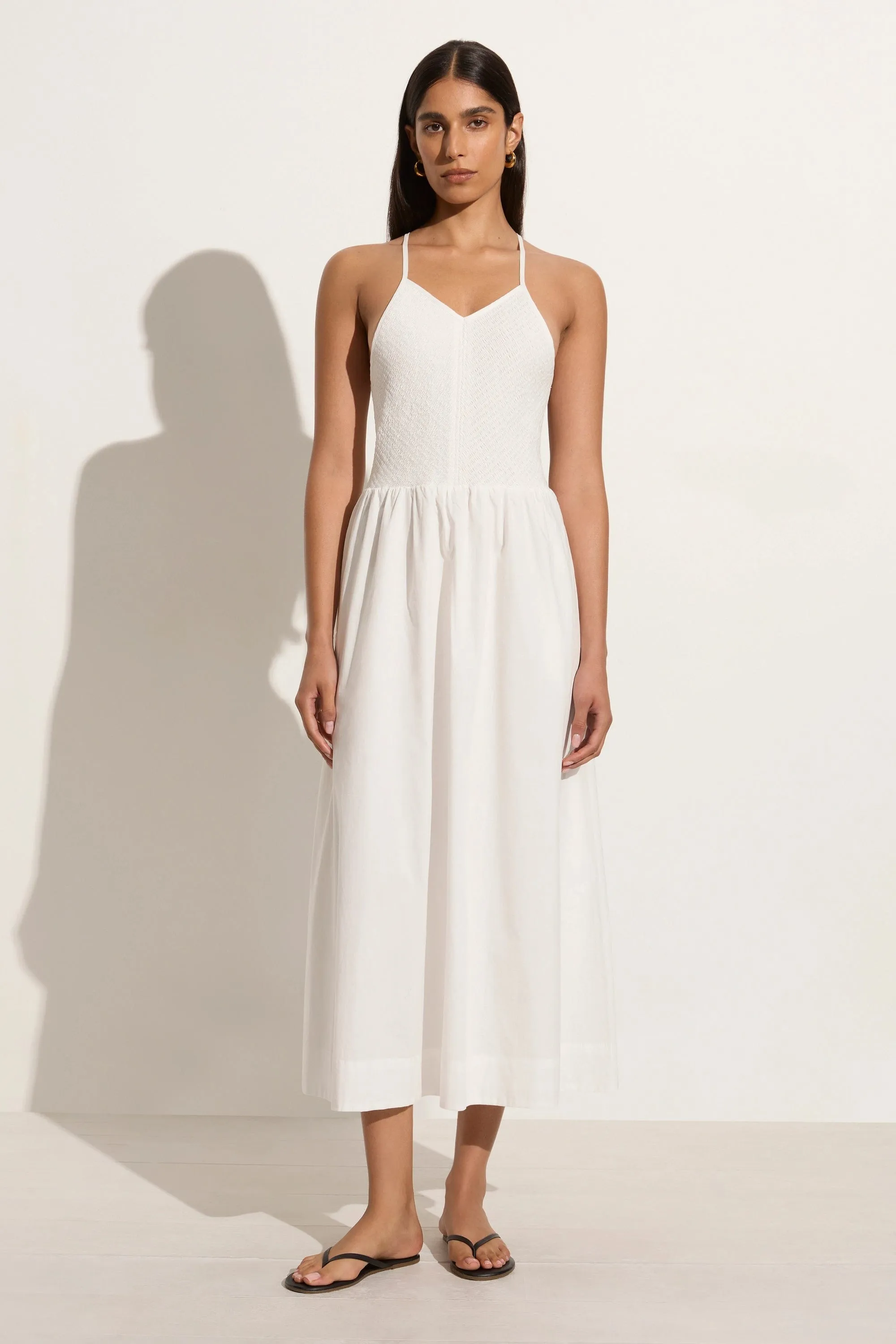 Camera Midi Dress White