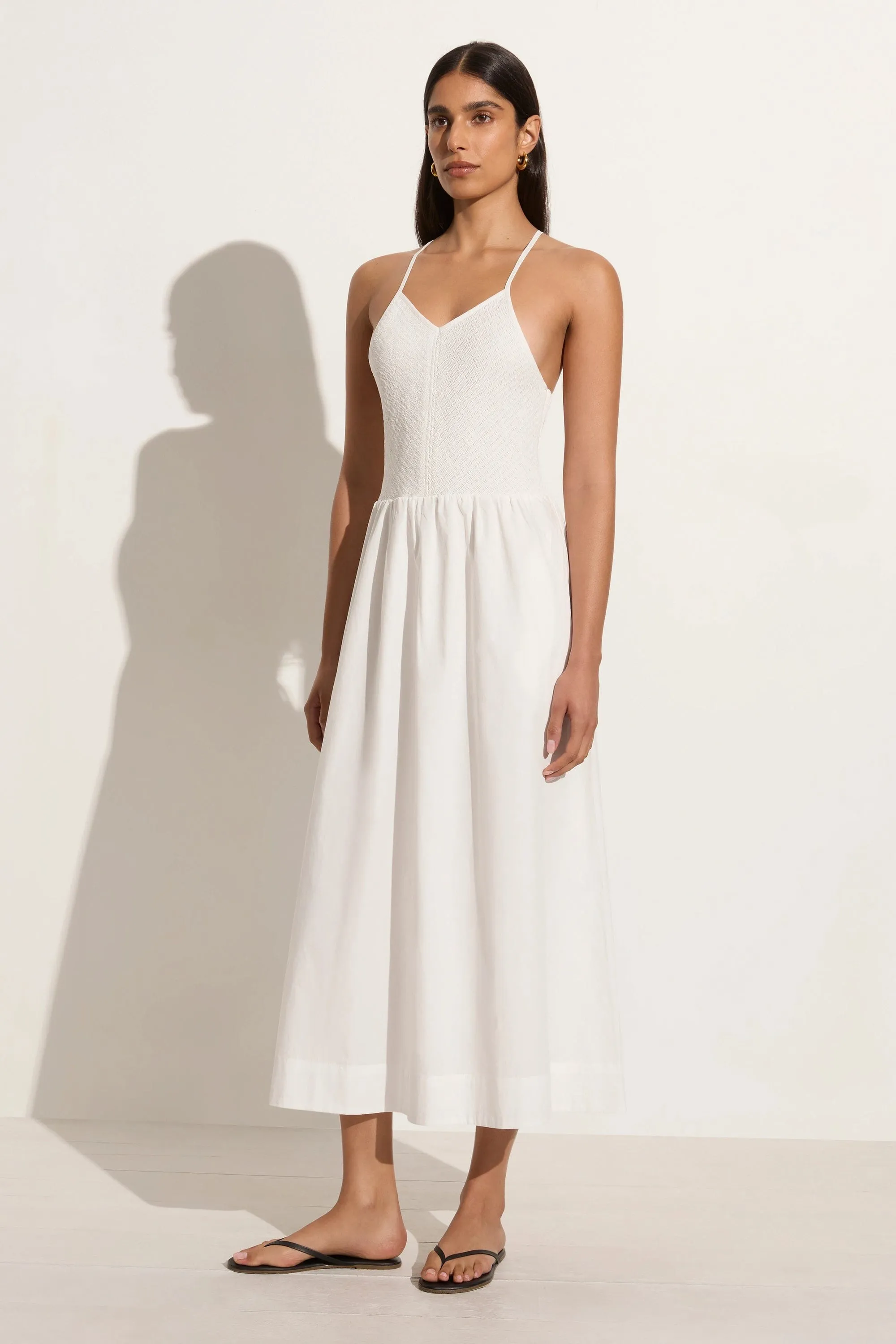 Camera Midi Dress White