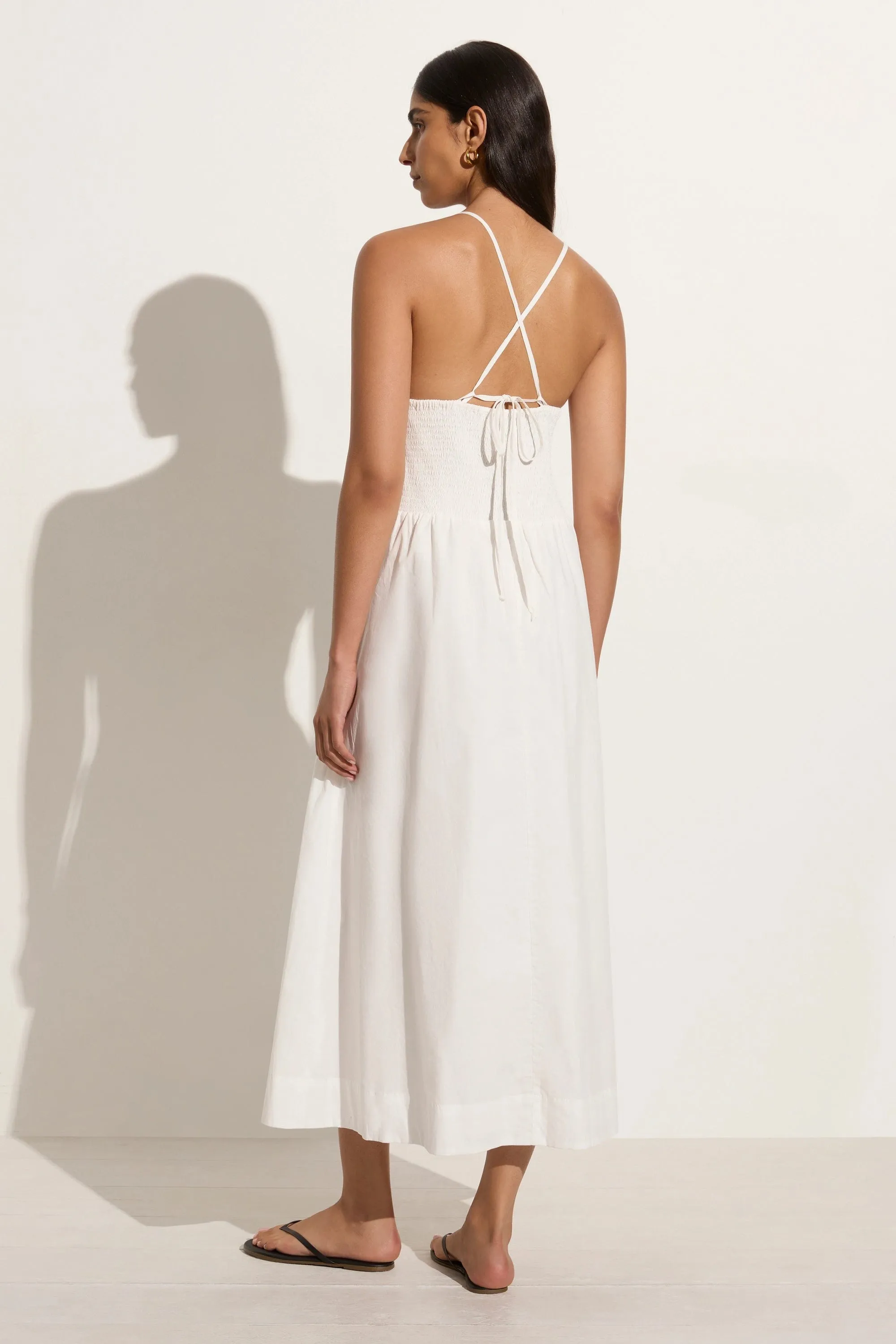 Camera Midi Dress White