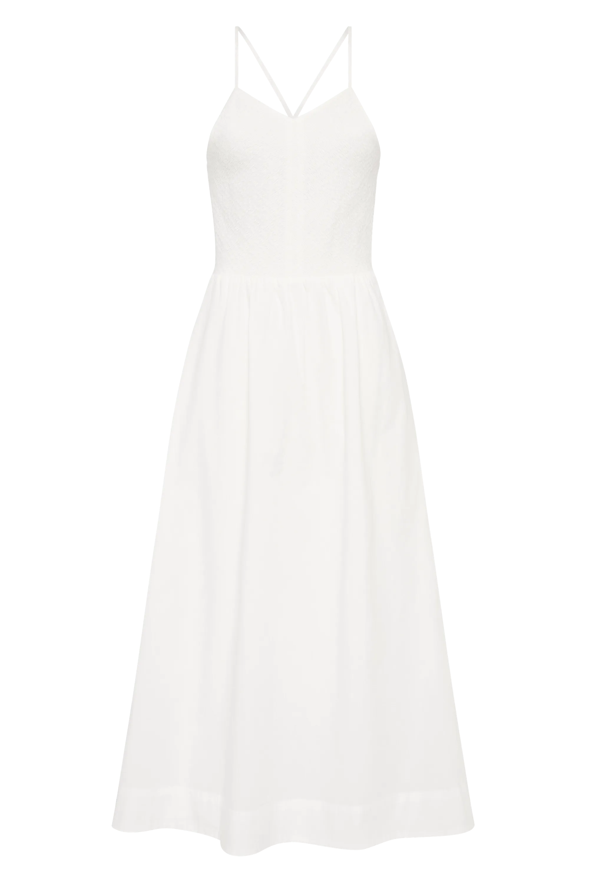 Camera Midi Dress White