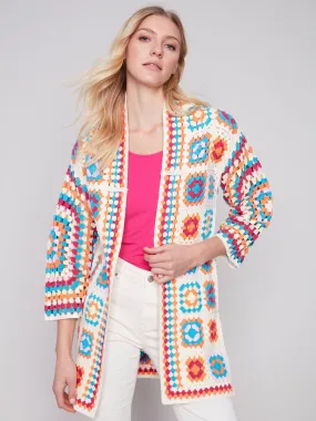 Charlie B Long Crochet Cardigan