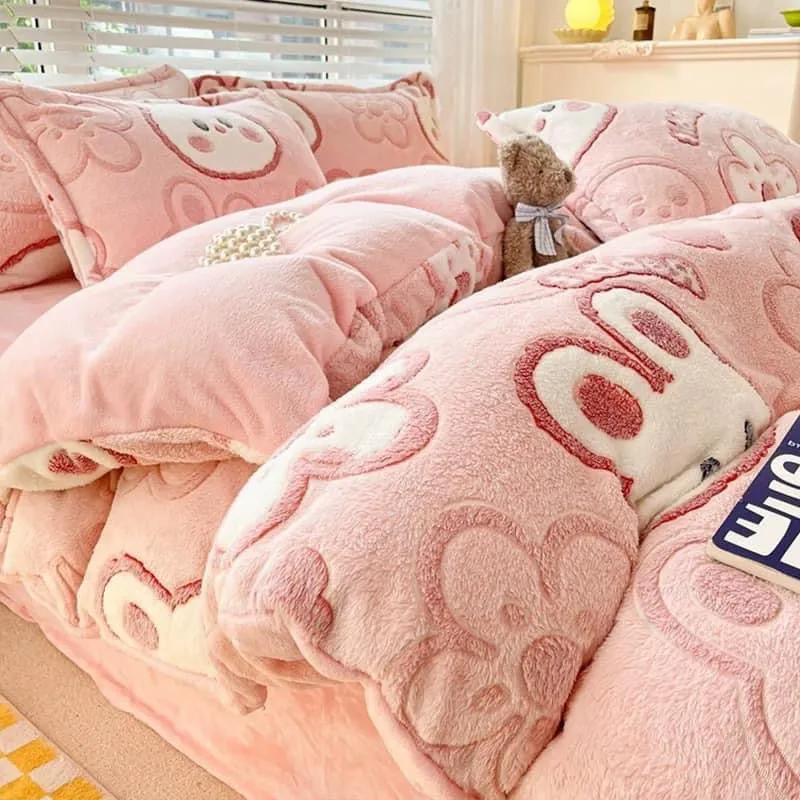 Coral fleece blanket lamb fleece quilt thickened winter single student dormitory milk flannel blanket bed