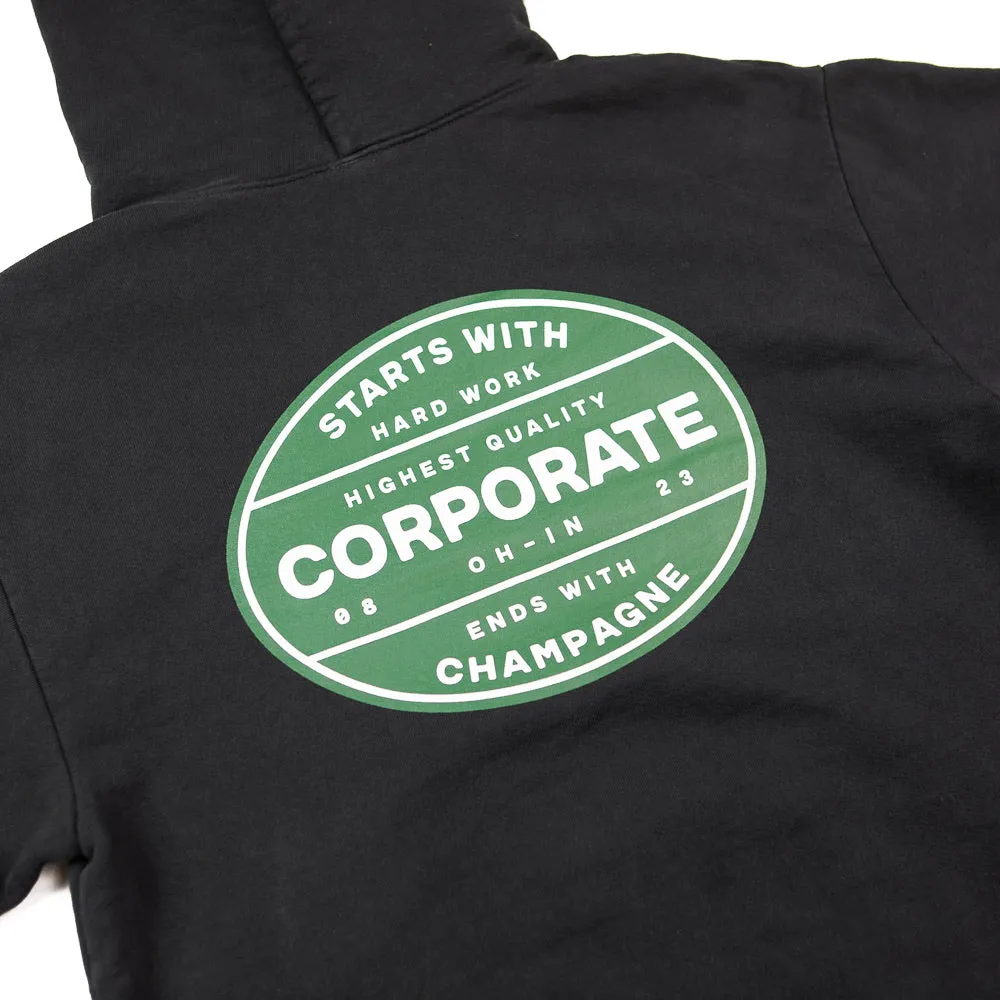 Corporate Hard Work Hoodie (Off Black)