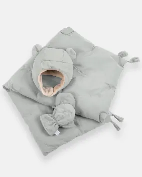 Cub Set - Airy | Mitten, Hat & Blanket