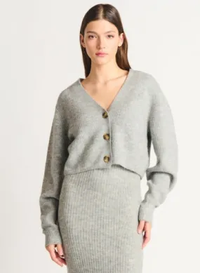 Dex Button Front Cropped Cardigan