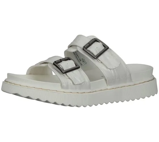 Dockers by Gerli women's mules in a crinkled look with double straps 50SK204 in white or black