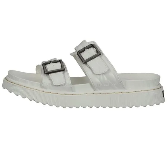 Dockers by Gerli women's mules in a crinkled look with double straps 50SK204 in white or black