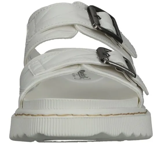 Dockers by Gerli women's mules in a crinkled look with double straps 50SK204 in white or black