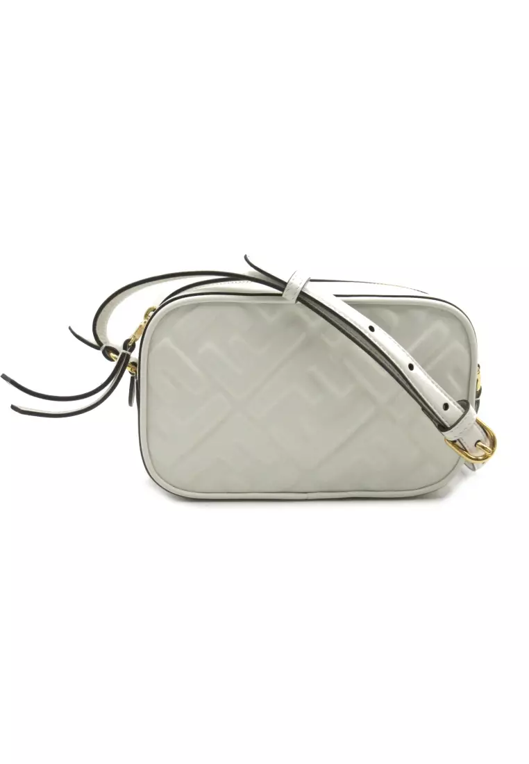 Fendi Pre-loved Fendi Camera Mini Shoulder Bag Shoulder Bag Leather White