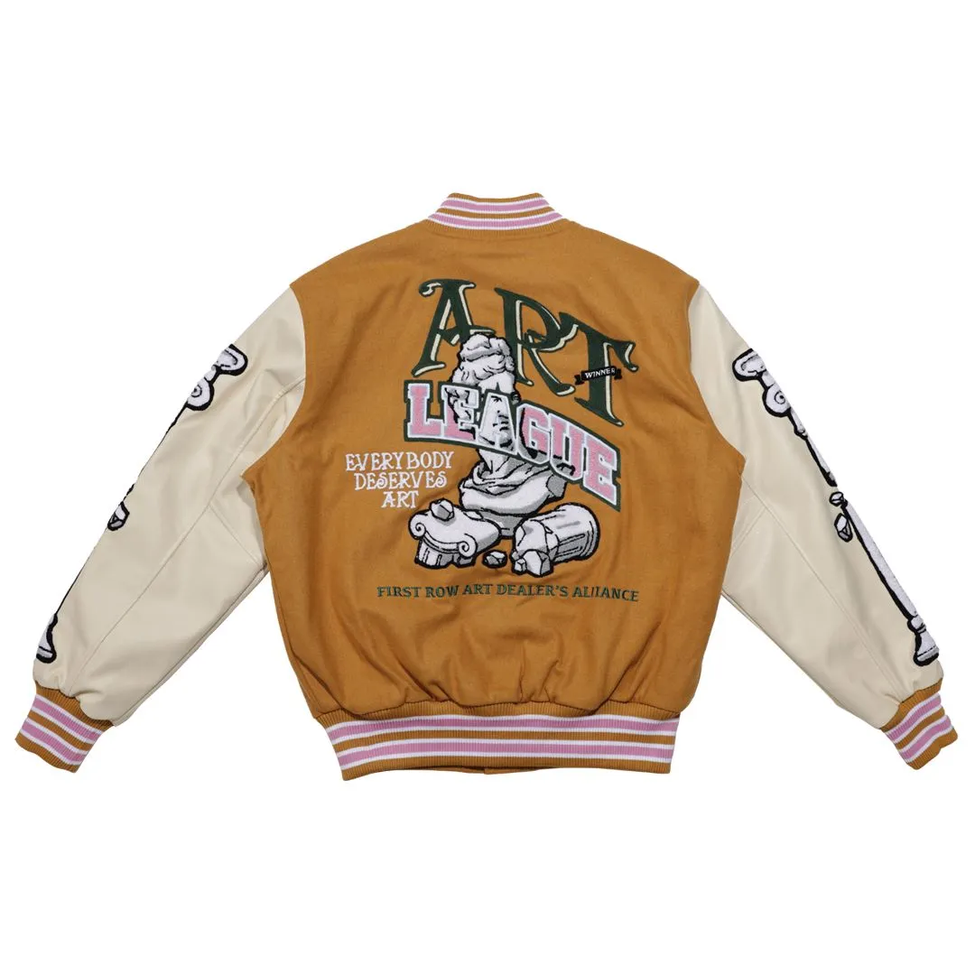 First Row Art League Multi Patches Varsity Jacket