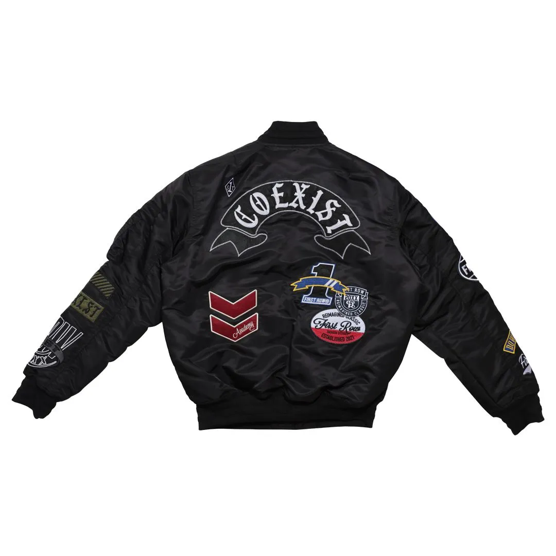 First Row Coexist Multi Patches Black Jacket 