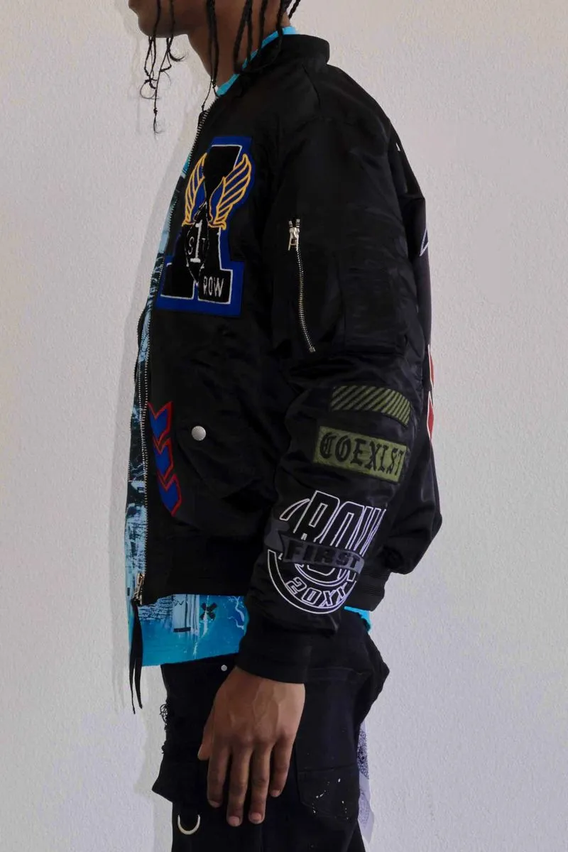 First Row Coexist Multi Patches Black Jacket 