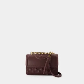 Fleming Small Shoulder Bag - Tory Burch - Leather - Brown