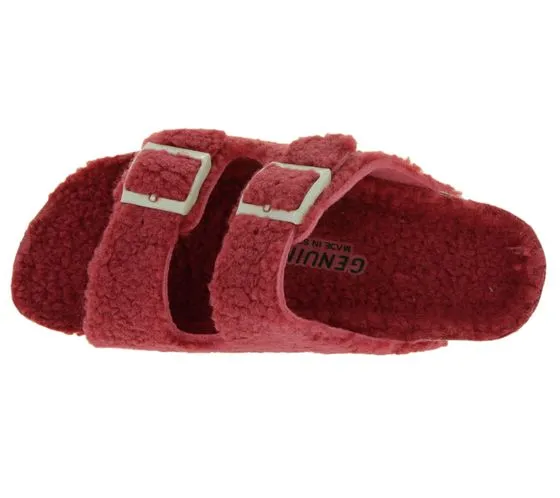 GENUINS mules da donna in feltro vegano organico sandalo G103995 rosso