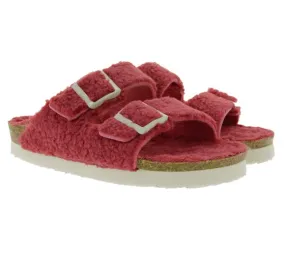 GENUINS women s felt mules vegan organic sandal G103995 red