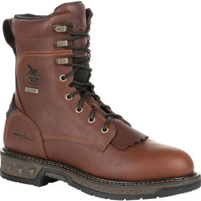 Georgia - Men's 8 Carbo-Tec LT Brown Work Boot - GB00309