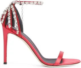 Giuseppe Zanotti Adele crystal 105mm sandals Pink