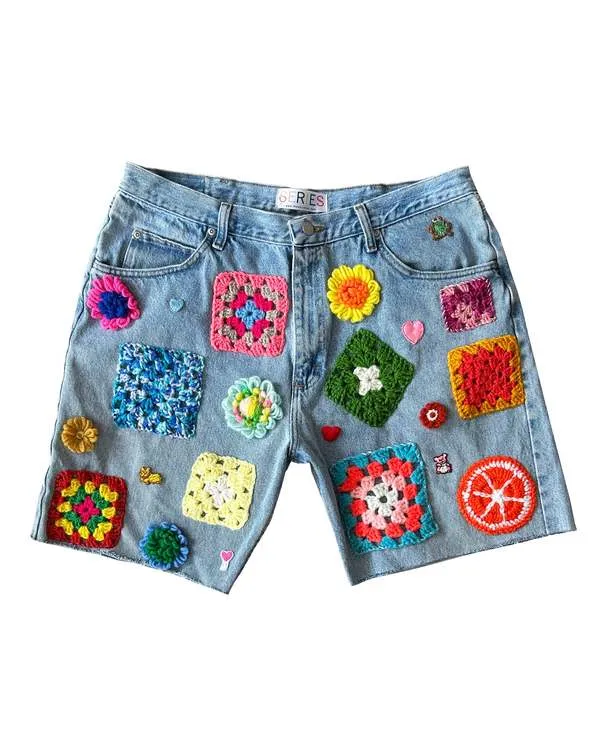 GRANNY SHORTS - Blue