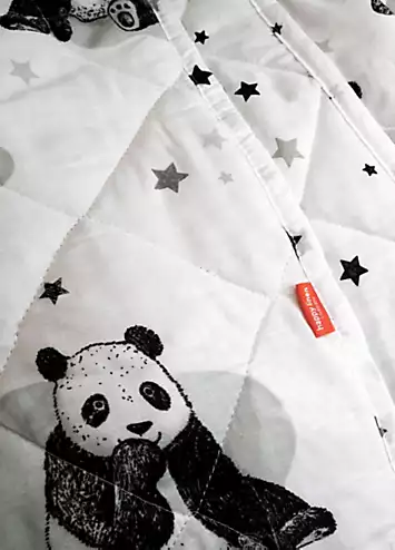 Happy Linen Co. Sleepy Panda Quilted Reversible Blanket | Kaleidoscope