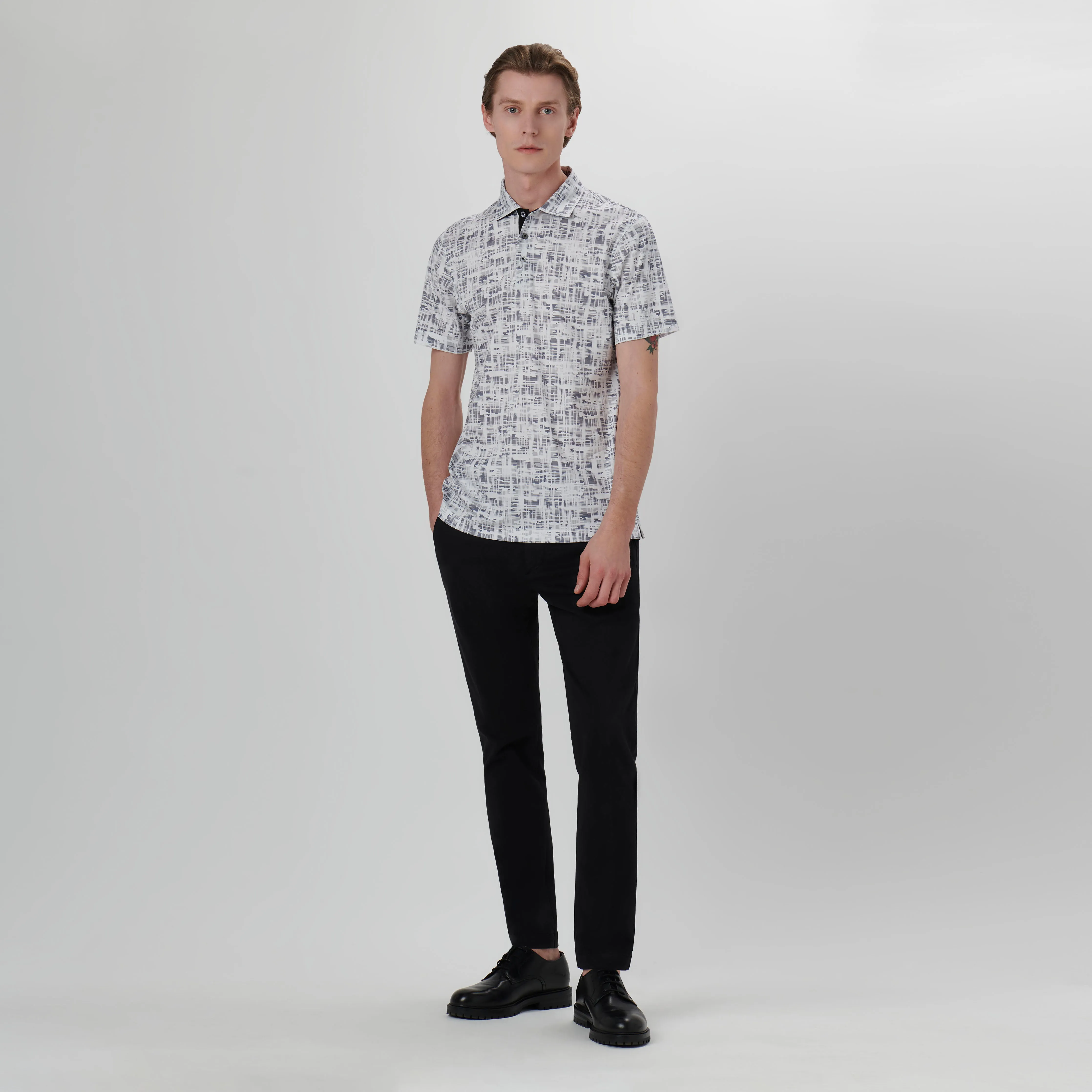 Hendrix Abstract Print Polo Shirt