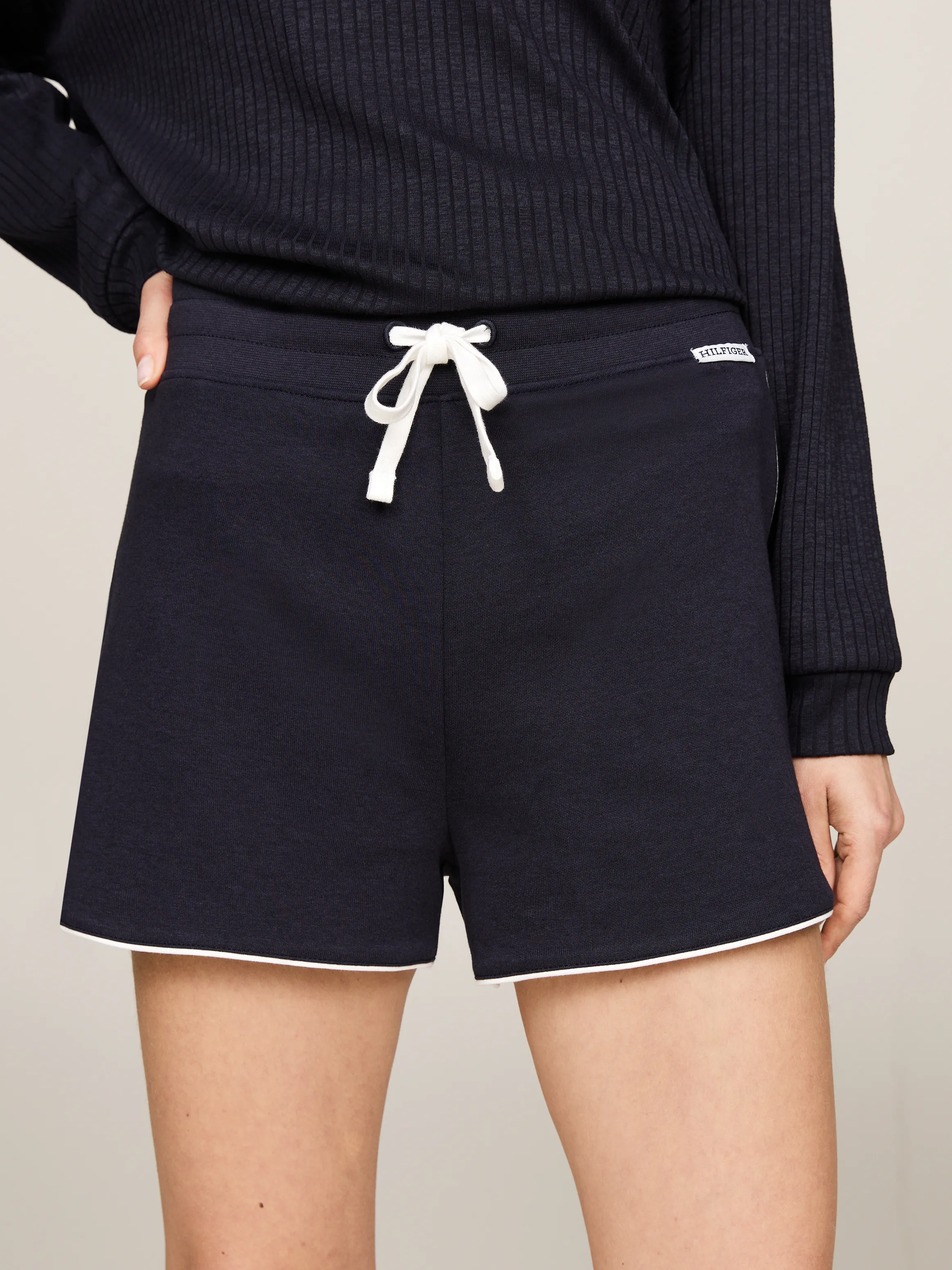 Hilfiger Monotype Contrast Piping Pyjama Shorts | Shorts | Tommy Hilfiger