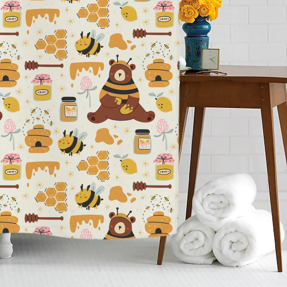 Honey Bear Shower Curtain