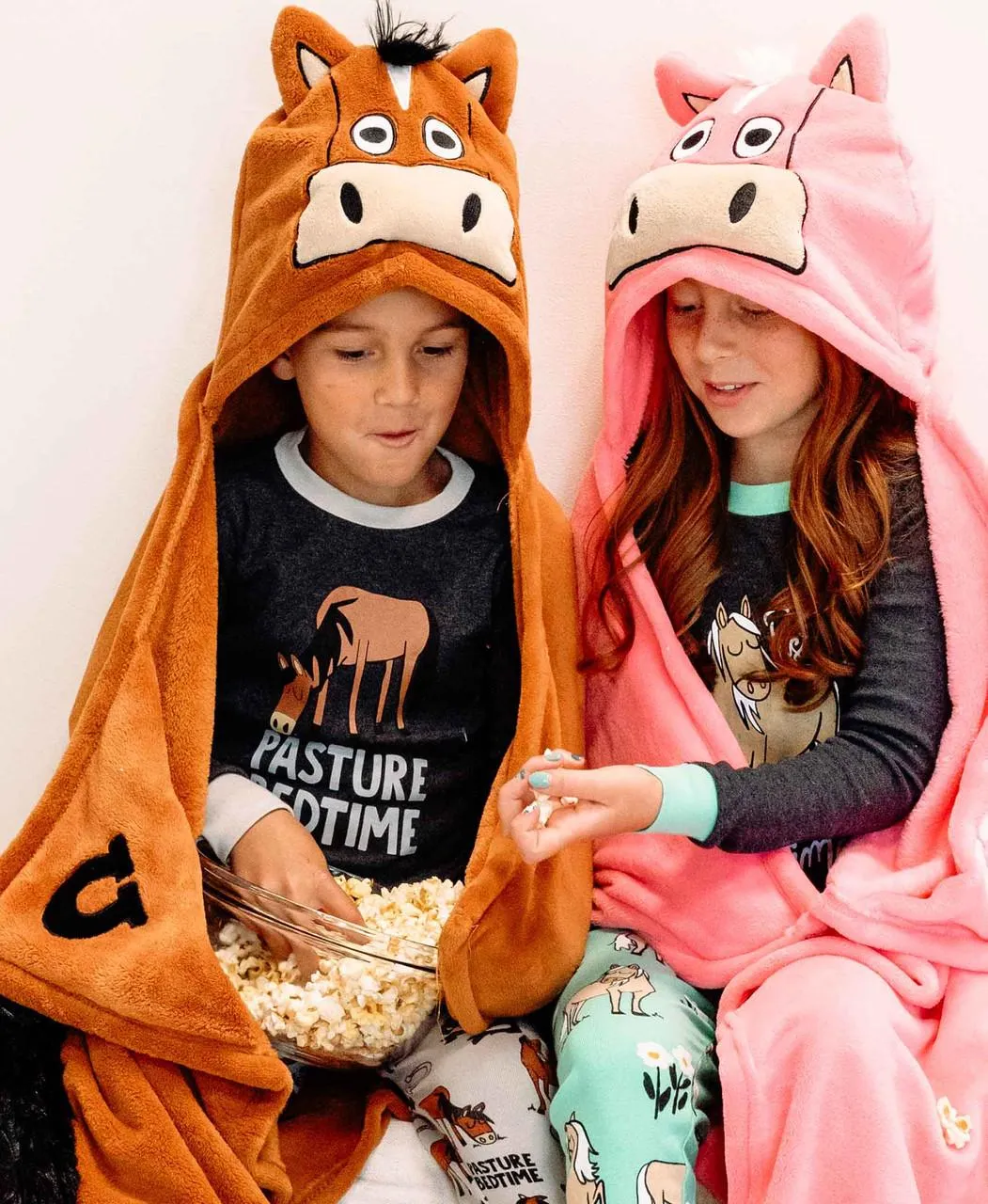 Horse Kid's Hooded Blanket