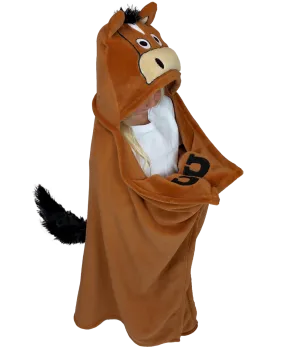 Horse Kid's Hooded Blanket