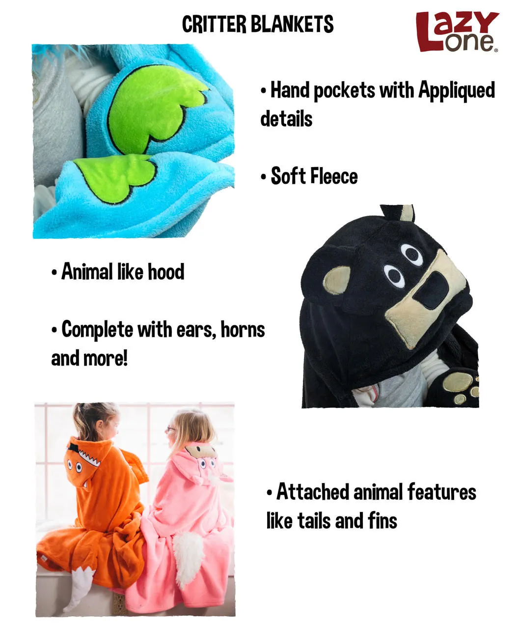 Horse Kid's Hooded Blanket