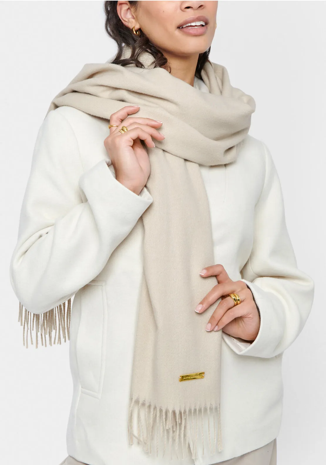 Katie Loxton Blanket Scarf, Light Sand