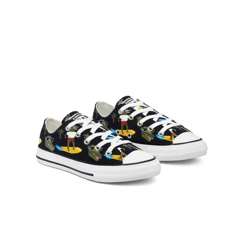 Kids' Converse Croco Surf Chuck Taylor All Star Ox (Black/Multi/White)