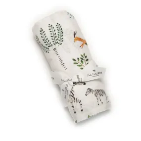 Loulou Lollipop Bamboo Muslin Swaddle Blanket - Safari  - Clement