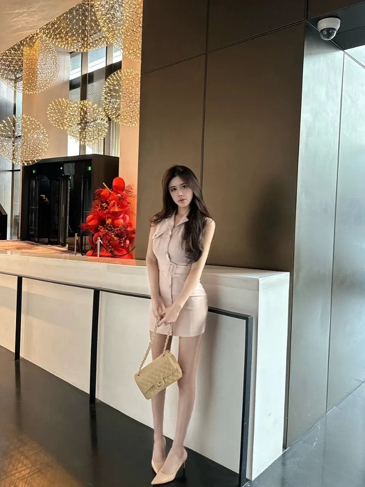 M900 hip-covering dress, temperament, 2024 new slim-fitting fragrant skirt, slim and high-end small vest dress