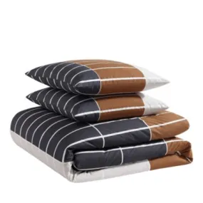 Marimekko Tiiliskivi Raita Cotton Duvet Cover Set, King