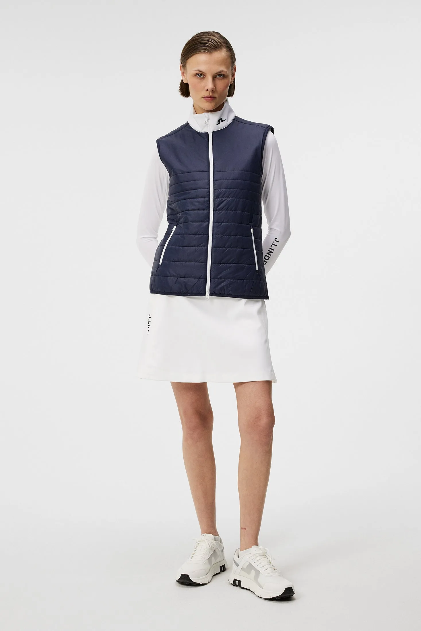 Martina Quilt Hybrid Vest / JL Navy